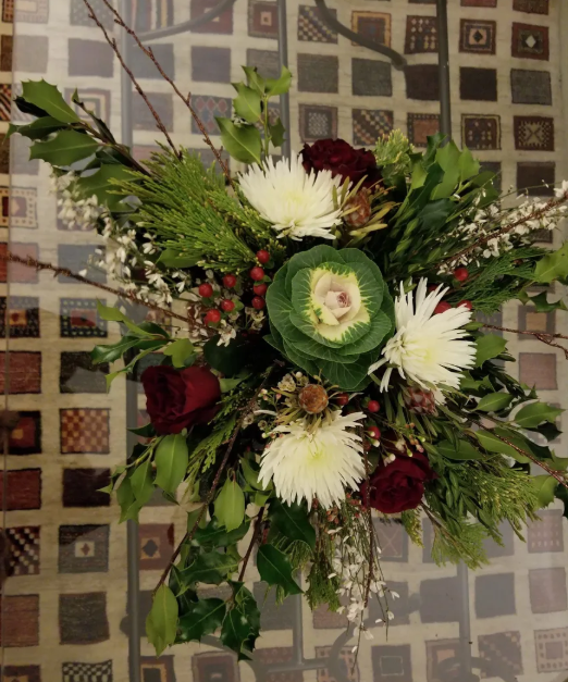 Holiday Orchid & Rose Arrangement